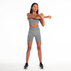 Conjunto corto de fitness sin costuras