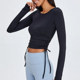 Blusa Ajustada de Manga Larga