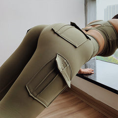 Leggings de cintura alta con bolsillos