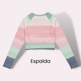 Crop top reciclado ajustado - Strong Waves