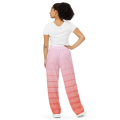Striped Pantalón ancho all over