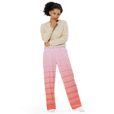 Striped Pantalón ancho all over