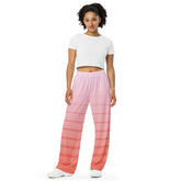 Striped Pantalón ancho all over