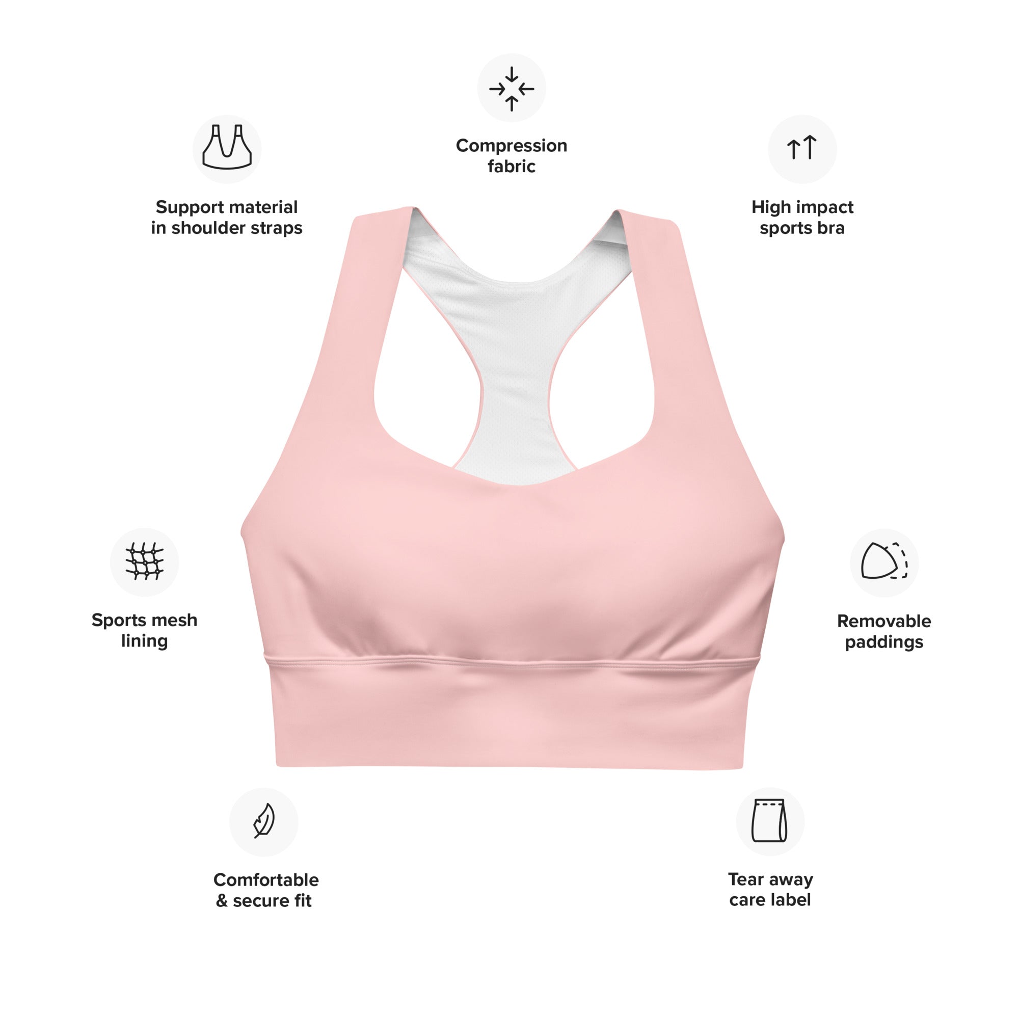 Sports bra Baby Pink