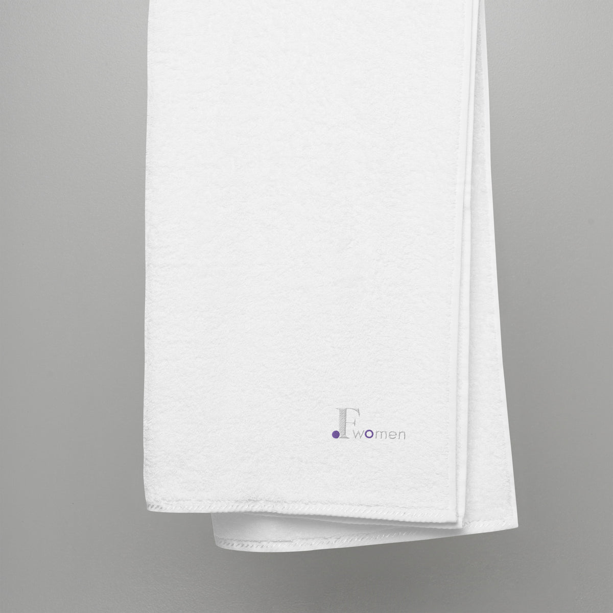 Toalla de algodón turco (Blanco-Morado)